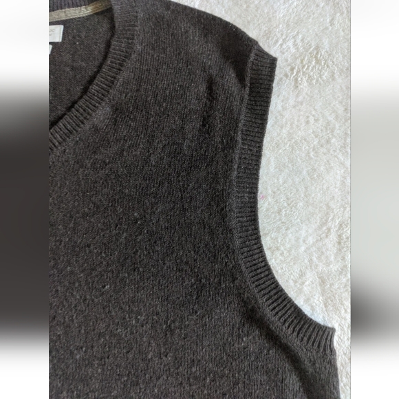 Banana Republic Mens L Brown Luxury Cashmere Blend Pullover V-Neck Sweater Vest. - Picture 5 of 13
